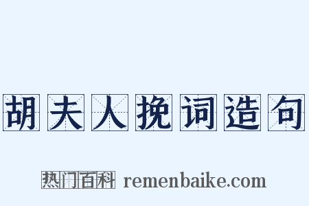 胡夫人挽词造句是什么意思的图片